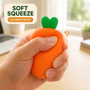 Carrot Squishy Fidget Toy, Soft Slow Rising Vegetable Sensory Stress Relief Squeeze