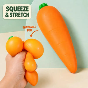 Carrot Squishy Fidget Toy, Soft Slow Rising Vegetable Sensory Stress Relief Squeeze