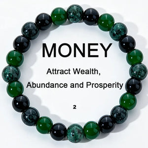 Chakra Balancing Bracelet - Tiger Eye, Green Aventurine & Citrine Healing Stones for Wealth & Positivity