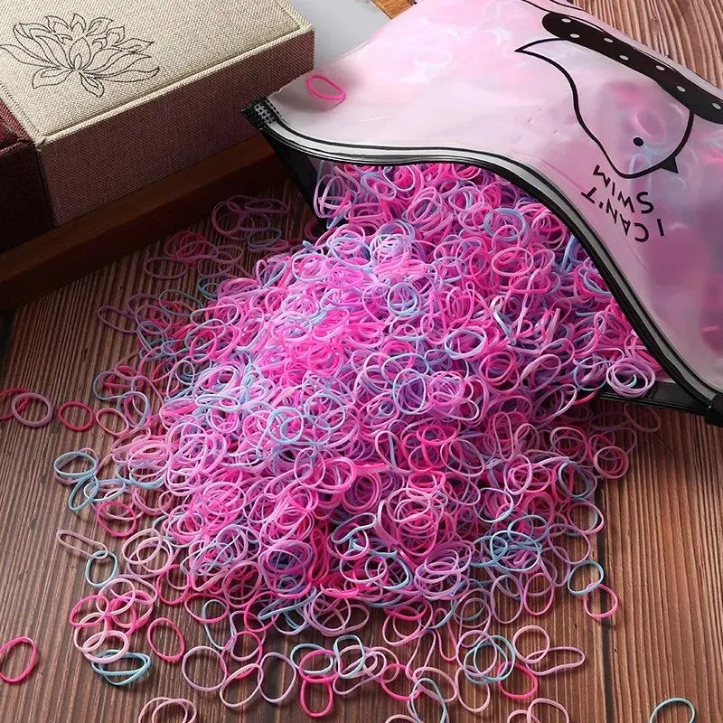 Children's Rubber Bands Small Disposable Leather Covers Tie Headbands Girl Hair Accessories Korean Hairst High Elasticity
