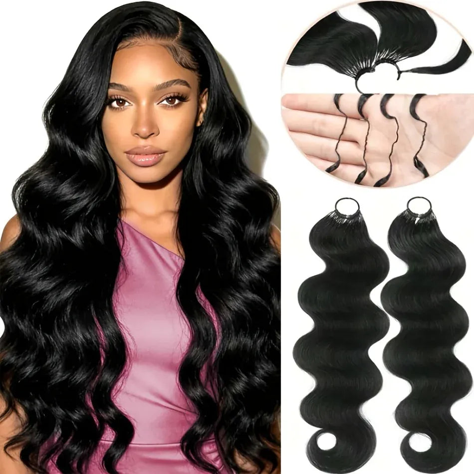 Chocolate Brown Body Wave Crochet Hair Boho Braids Miracle Knots Hair Human Crochet Hair  High Quality Pre-Separated Invisible Wet And Way Crochet Hair Extensions
