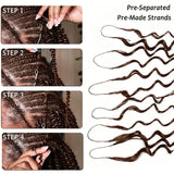 Chocolate Brown Kinky Curly Miracle Knots Crochet 100% Human Hair For Braiding Boho Braids Pre-Separated Feather Colored Hair