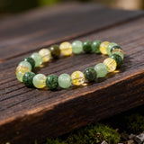 Citrine, Green Aventurine & African Turquoise Bracelet for Abundance, Luck & Spiritual Growth
