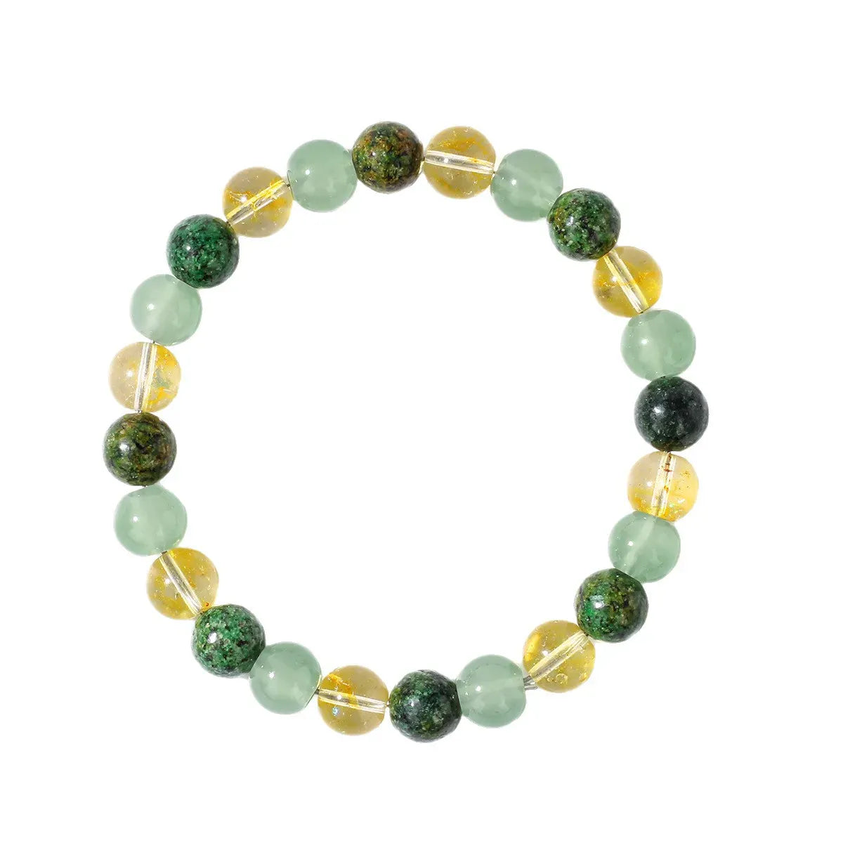 Citrine, Green Aventurine & African Turquoise Bracelet for Abundance, Luck & Spiritual Growth
