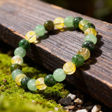 Citrine, Green Aventurine & African Turquoise Bracelet for Abundance, Luck & Spiritual Growth