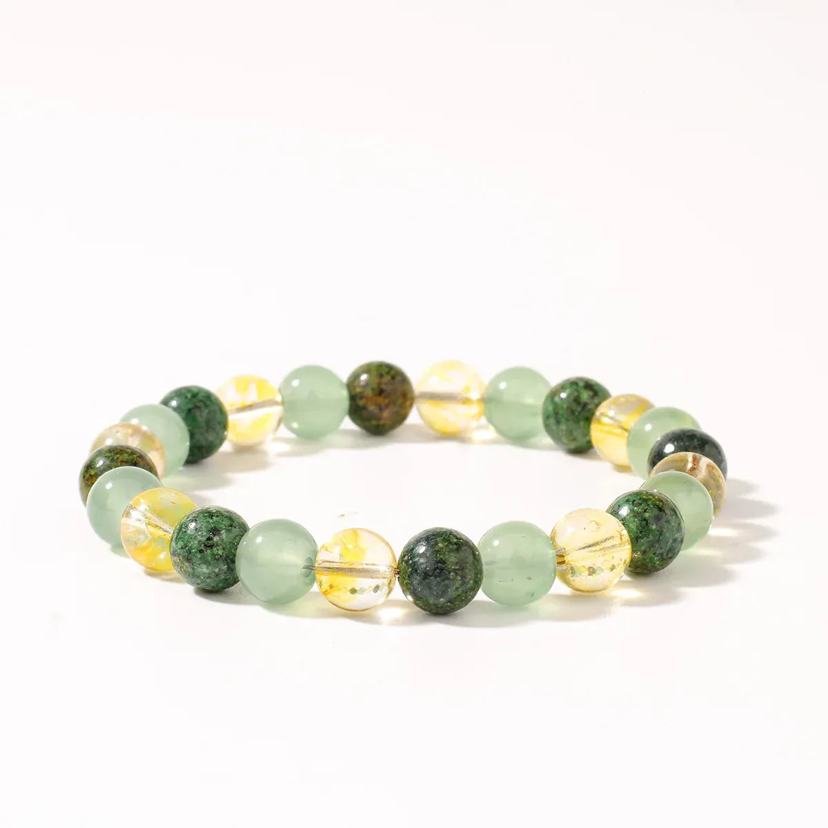 Citrine, Green Aventurine & African Turquoise Bracelet for Abundance, Luck & Spiritual Growth
