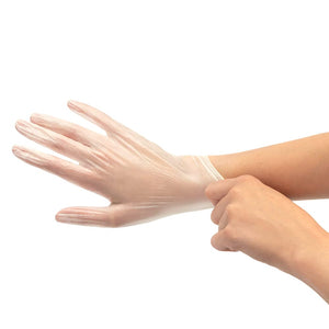 Clear Vinyl Powder Free Disposable Gloves (100pcs)