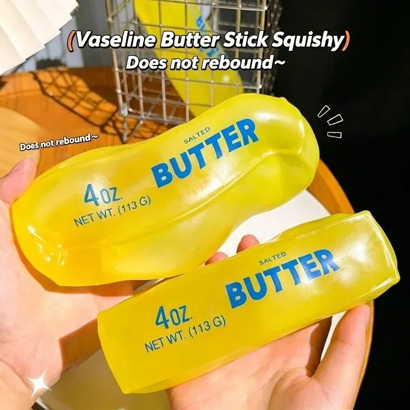 Coconut Oil Cheese Butter Stick Squishy Blind Box Moldable Stress Ball Butter Cheese Bar Squeeze Fidget Toy Decompress Vent Toy