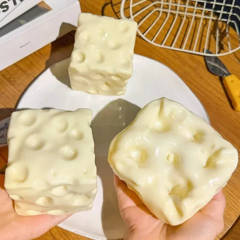 Coconut Oil Cheese Butter Stick Squishy Blind Box Moldable Stress Ball Butter Cheese Bar Squeeze Fidget Toy Decompress Vent Toy