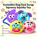Colorful Smushers Squishy Toys DIY Curiosities Dog Face Swap Squeeze Toys Stress Relieving Soft Moldable Slow Rising Party Gifts