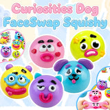 Colorful Smushers Squishy Toys DIY Curiosities Dog Face Swap Squeeze Toys Stress Relieving Soft Moldable Slow Rising Party Gifts