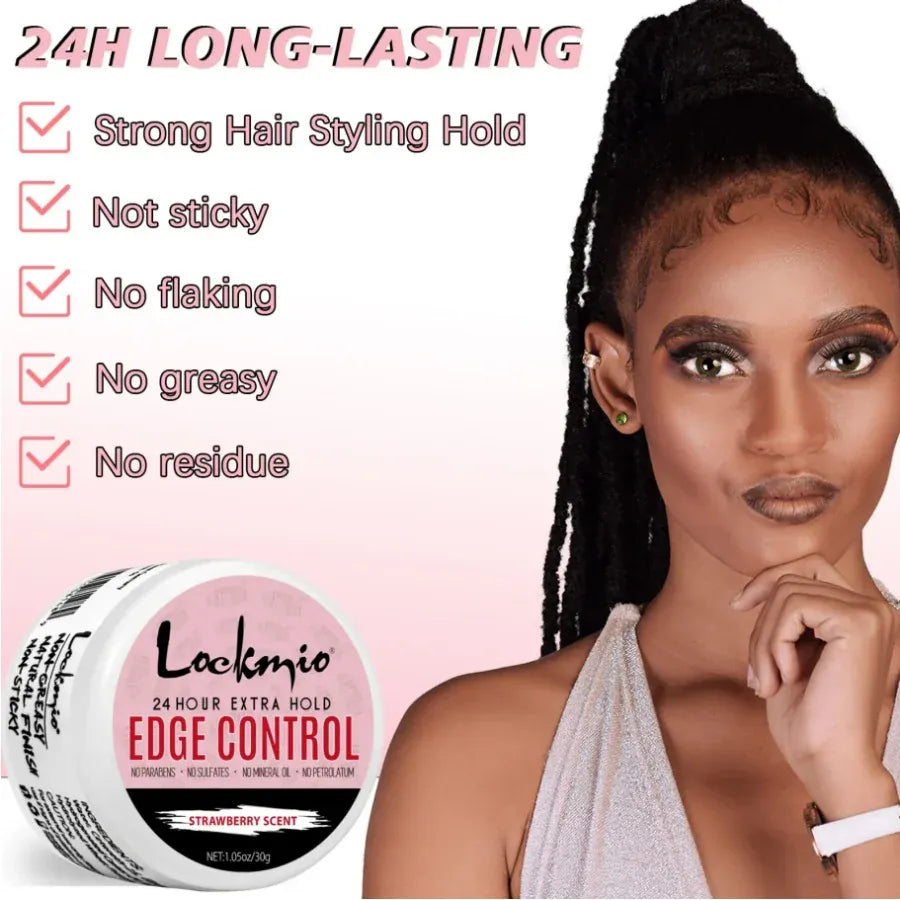 Control Flyaway Hair Gel Edge Control Styling Wax Women for All Hairstyles Small Travel Size Wax Cream & Hairline Finishing Tool