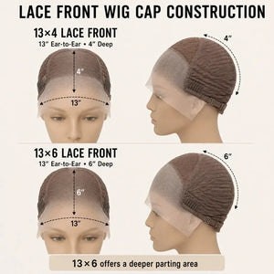 (Coupe) Straight Human Hair HD Lace Front Wig 13x4 or 13x6, Brazilian Hair, 200% Density, 18–46 Inch