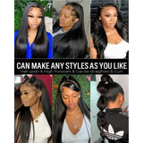 Straight human hair HD lace front wig from HSF Marketplace, 13x4 or 13x6 Brazilian lace wig, 200 density, 18-46 inch length