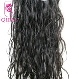 Crochet Boho Locs With Human Hair Wavy Pre Looped Locs Hair Knotless Braids With Human Hair Body Wave Full Ends Hair Extensions