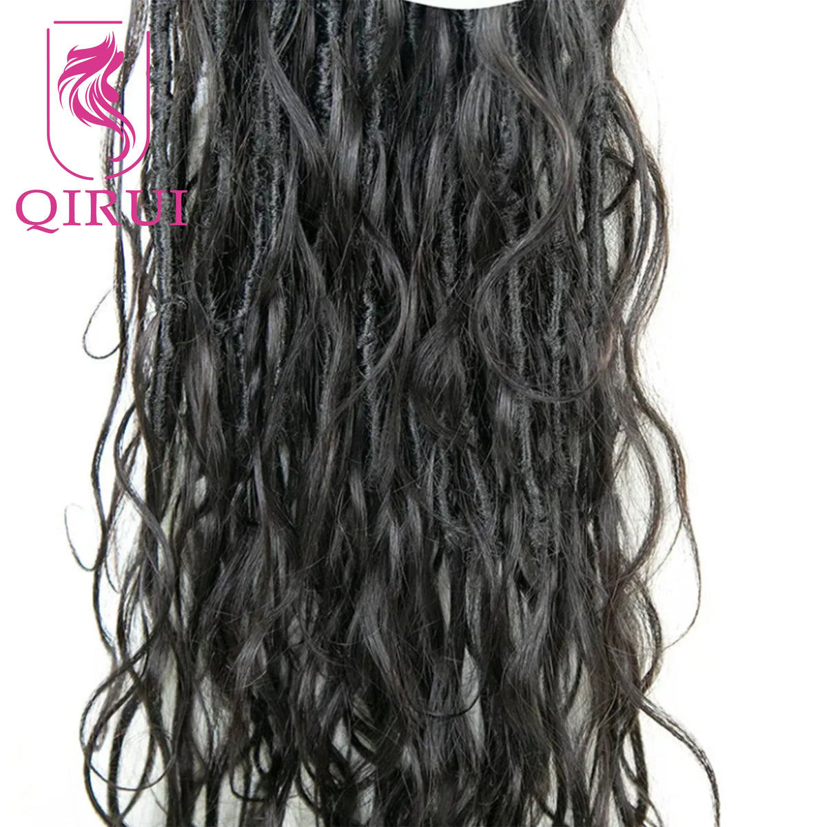 Crochet Boho Locs With Human Hair Wavy Pre Looped Locs Hair Knotless Braids With Human Hair Body Wave Full Ends Hair Extensions