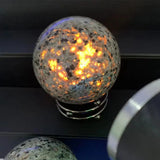 Crystal Ball Natural Stone Yooperlite Powerful Chakra Energy Wicca Crystals and Flame Stones Sphere Healing Spiritual Witchcraft