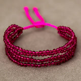 Crystal Bead Bracelet Natural Stone String Woven Ladies Summer Accessories Red For Women Fashion Handmade Jewelry Party Gift