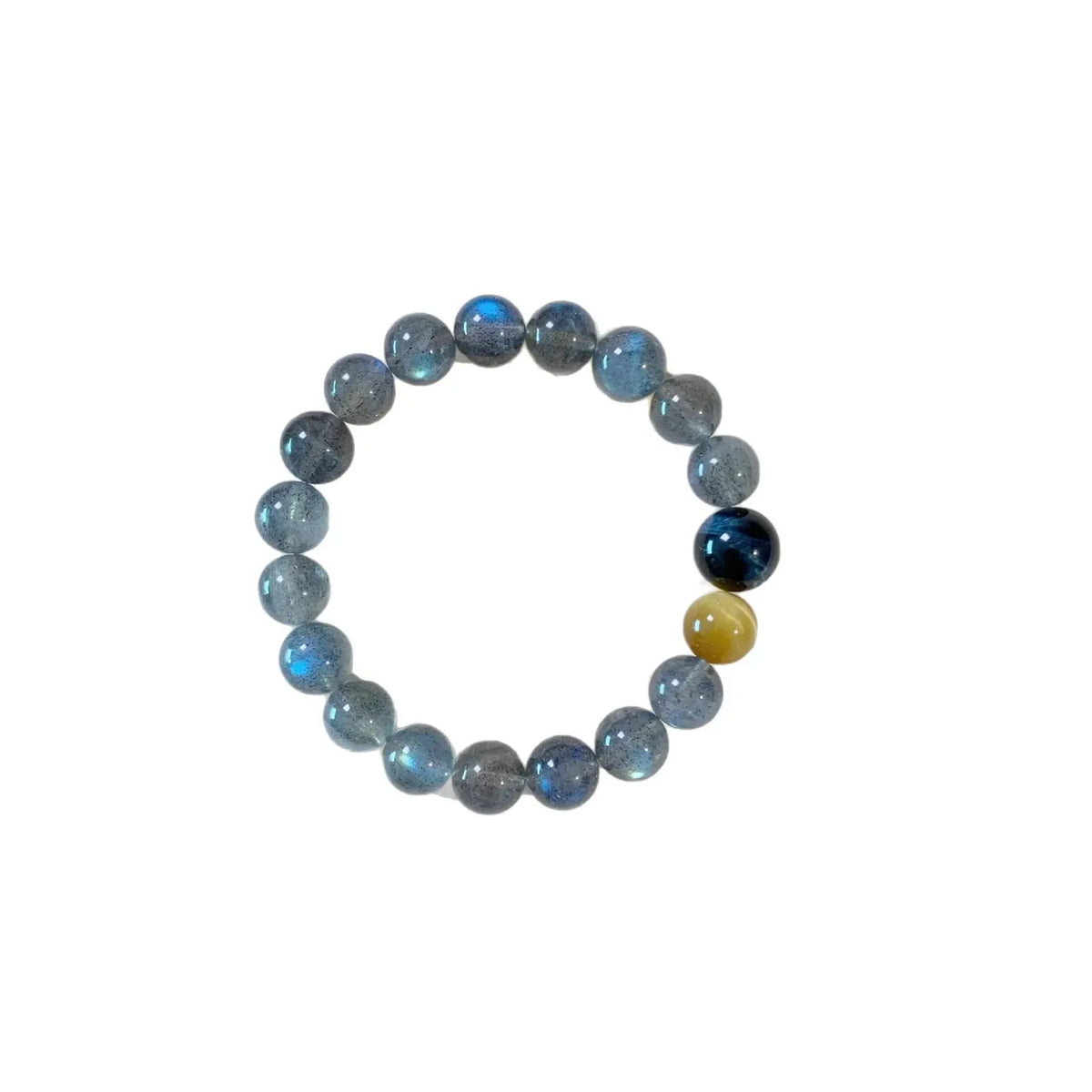 Crystal Bracelet Natural Grey Moonstone Lavolite Niche Design Advanced Sense Gold Tiger Eye Stone Blue Tiger Eye Ins Hand String