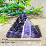 Crystal Natural Pyramid Stone Quartz Stone Amethyst Smelting Healing Spiritual Carving Mineral Home DecorationGemstones