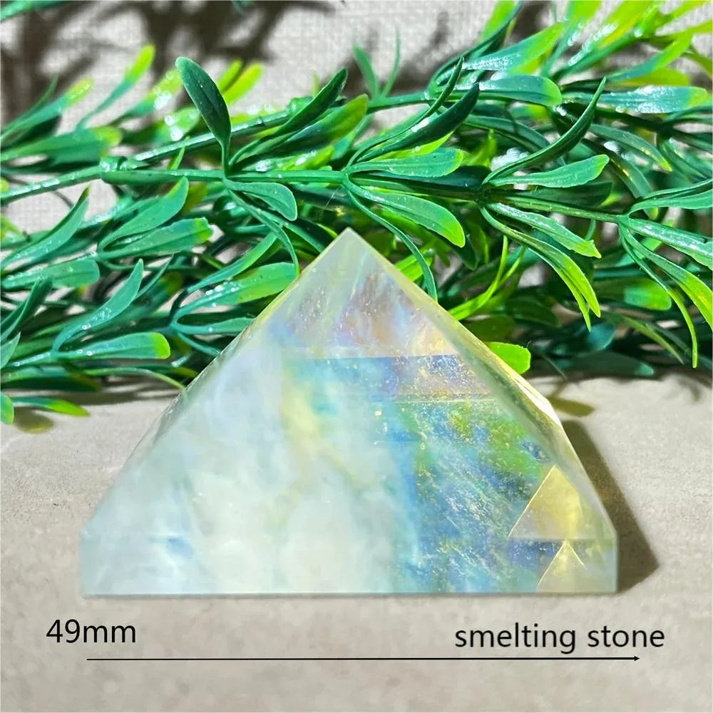 Crystal Natural Pyramid Stone Quartz Stone Amethyst Smelting Healing Spiritual Carving Mineral Home DecorationGemstones