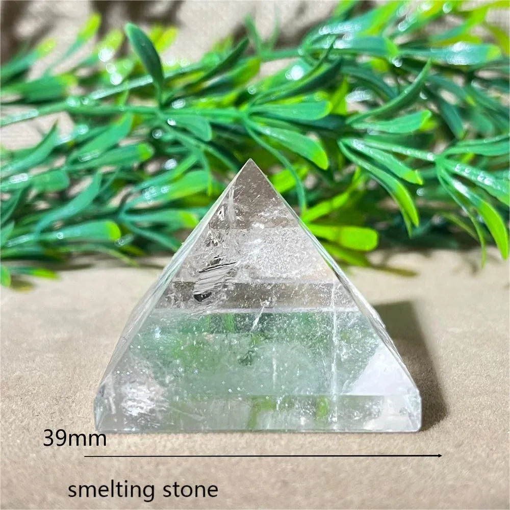 Crystal Natural Pyramid Stone Quartz Stone Amethyst Smelting Healing Spiritual Carving Mineral Home DecorationGemstones