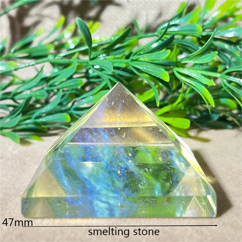 Crystal Natural Pyramid Stone Quartz Stone Amethyst Smelting Healing Spiritual Carving Mineral Home DecorationGemstones