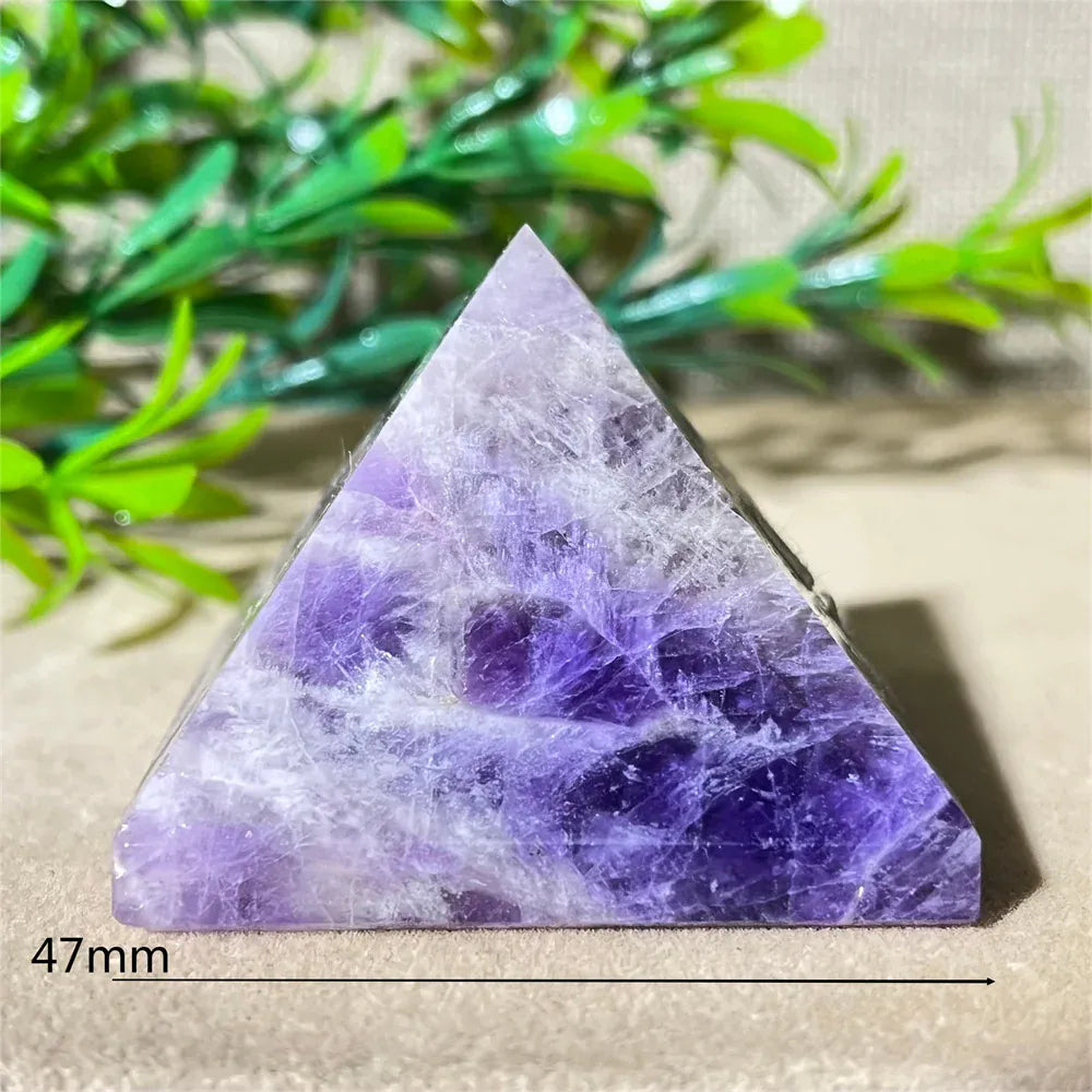 Crystal Natural Pyramid Stone Quartz Stone Amethyst Smelting Healing Spiritual Carving Mineral Home DecorationGemstones