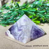 Crystal Natural Pyramid Stone Quartz Stone Amethyst Smelting Healing Spiritual Carving Mineral Home DecorationGemstones