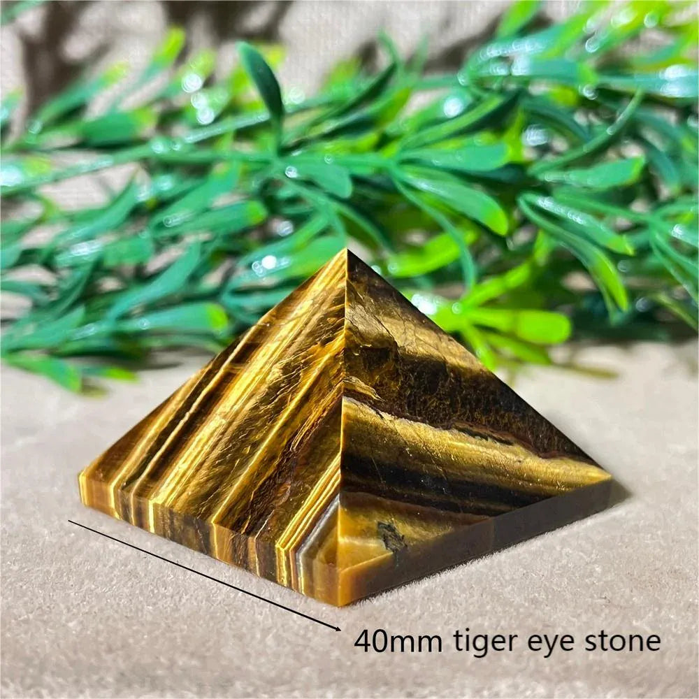 Crystal Natural Pyramid Stone Quartz Stone Amethyst Smelting Healing Spiritual Carving Mineral Home DecorationGemstones