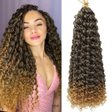 Curly Crochet Hair GoGo Curl Crochet Hair for Women Natural Black Deep Wave Braiding Hair, Synthetic Bohemian Crochet Braid