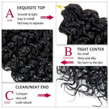 Curly Crochet Hair GoGo Curl Crochet Hair for Women Natural Black Deep Wave Braiding Hair, Synthetic Bohemian Crochet Braid