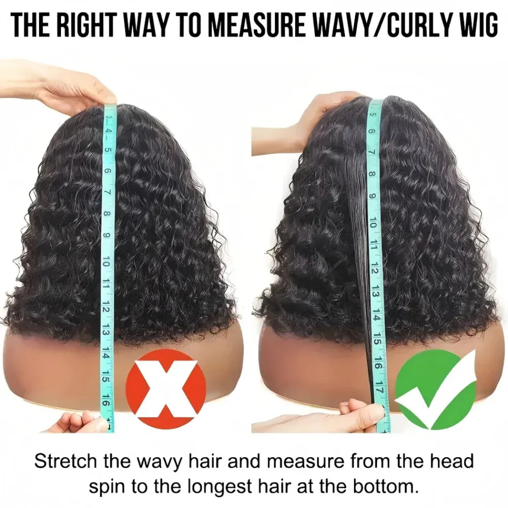 Curly Highlight Bob Wig Human Hair Deep Wave 4x4 HD Lace Front Wigs Colored Pre Plucked Wear And Go Glueless  Human Hair For Black Women