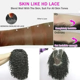 Curly Short Bob Wig Human Hair 13x4 Deep Wave Lace Front Wigs Human Hair Curly Wigs for Black Women Short Bob Wigs Wet and Wavy 4x4 Lace Closure Bob Wig Natural Hairline 250% Density