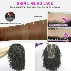 Curly Short Bob Wig Human Hair 13x4 Deep Wave Lace Front Wigs Human Hair Curly Wigs for Black Women Short Bob Wigs Wet and Wavy 4x4 Lace Closure Bob Wig Natural Hairline 250% Density