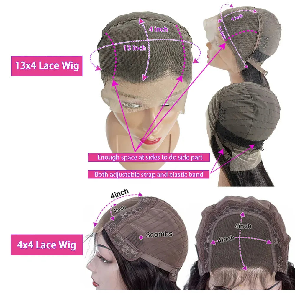 Curly Short Bob Wig Human Hair 13x4 Deep Wave Lace Front Wigs Human Hair Curly Wigs for Black Women Short Bob Wigs Wet and Wavy 4x4 Lace Closure Bob Wig Natural Hairline 250% Density