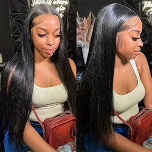 (Danielle) Straight Brazilian Human Hair 13x4 13x6 4x4 360 Lace Frontal Wig Pre-Plucked Natural Hairline
