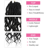 Deep Faux Locs Crochet Hair for Black Women 7 Packs Pre Looped Goddess Locs Crochet Hair With Curly Ends Prelooped Synthetic