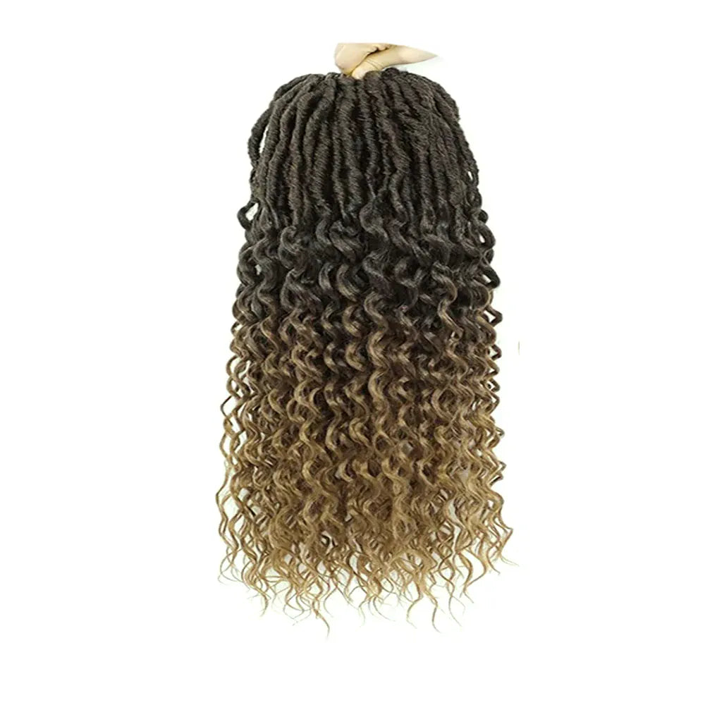 Deep Faux Locs Crochet Hair for Black Women 7 Packs Pre Looped Goddess Locs Crochet Hair With Curly Ends Prelooped Synthetic