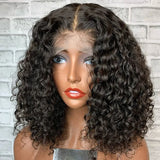 Deep Wave Bob Wig Lace Front Human Hair Wigs Deep Curly Bob 13x4 4x4 Lace Frontal Wigs Wet And Wavy Malaysia Human Hair Bob Wigs