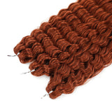 Deep Wave Braiding Hair Extension Natural Synthetic African Afro Hair Water Twist Crochet Braids Hair 22inch 3Ps/Lot #1B#4#6