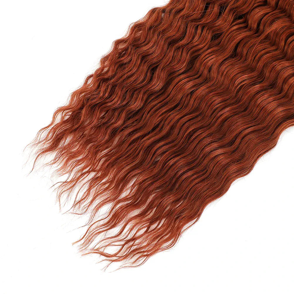 Deep Wave Braiding Hair Extension Natural Synthetic African Afro Hair Water Twist Crochet Braids Hair 22inch 3Ps/Lot #1B#4#6