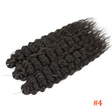 Deep Wave Braiding Hair Extension Natural Synthetic African Afro Hair Water Twist Crochet Braids Hair 22inch 3Ps/Lot #1B#4#6