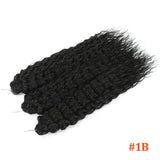 Deep Wave Braiding Hair Extension Natural Synthetic African Afro Hair Water Twist Crochet Braids Hair 22inch 3Ps/Lot #1B#4#6