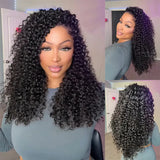 Deep Wave Crochet Human Hair Curly 18 Inch Bundles Boho Braid Hair Remy Pre-Separated Invisible Feather Crochet Hair Extensions