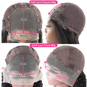Deep Wave Short Bob Wig13x4 Lace Frontal Human Hair Wigs 4X4 Lace Frontal Brazilian Pre Plucked Virgin Hair Wigs For Black Women