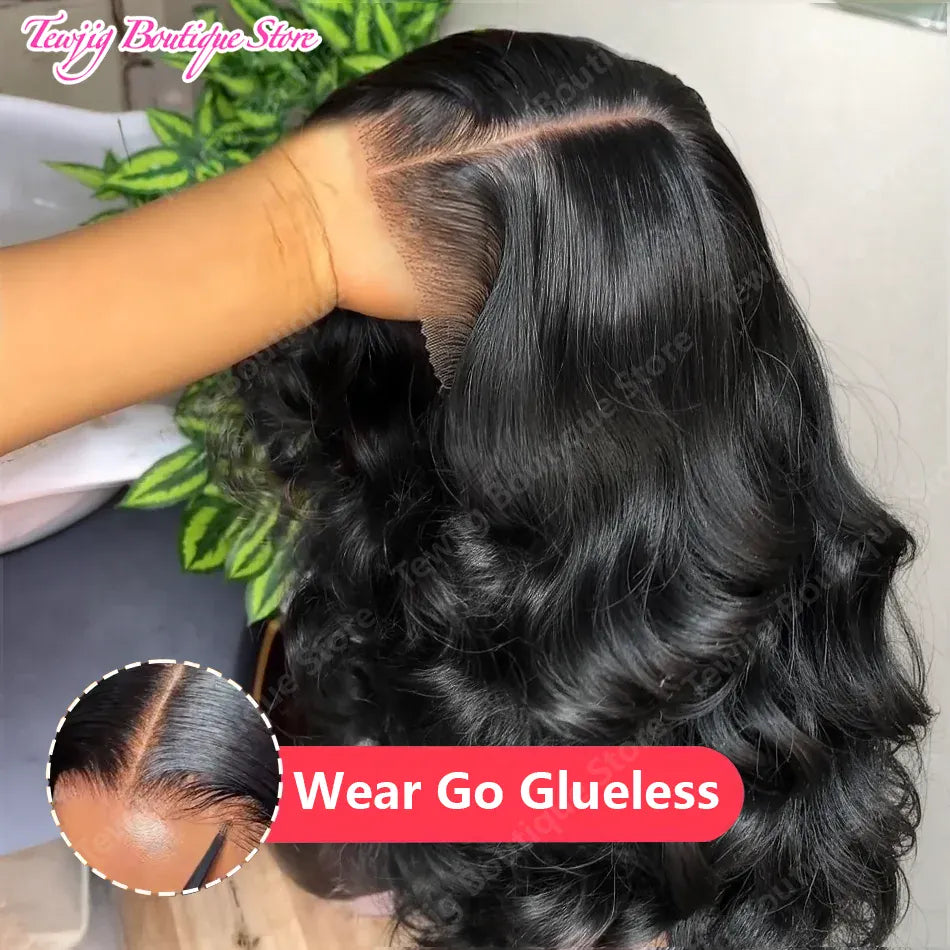 Density Body Wave Lace Front Wigs 13x4 13x6 40 Inch 5x5 Lace Closure Wig Gluless Transparent Human Hair Lace Frontal Wig Sale