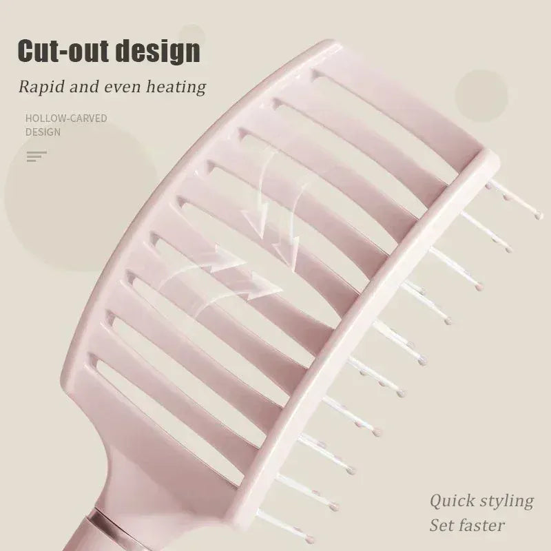 Detangling Hair Brush Hollow Scalp Massage Comb Hairdressing Wide Tooth Hair Comb Wet Curly Massage Brush Barber Styling Tools