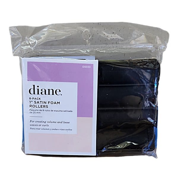 Diane Satin Foam Rollers 1" 8Ct 5033