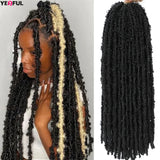 Distressed Butterfly Faux Locs Crochet Hair Ginger Honey Blonde Brown Pre looped Pre-twisted Butterfly Soft Locks Crochet Braids